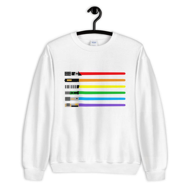 lightsaber rainbow shirt